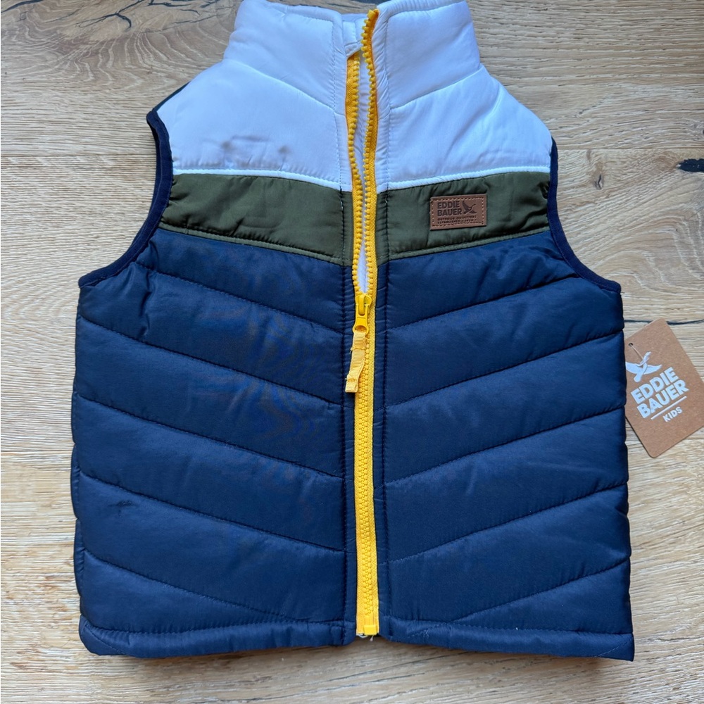 BOYS sz 3T Eddie Bauer Kids Quilted Puffer Vest NEW NWT price firm!